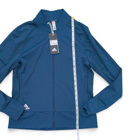 Adidas Crew-Navy Perforated Full-Zip Golf Jacket | NWT Women’s S - Picture 10 of 14